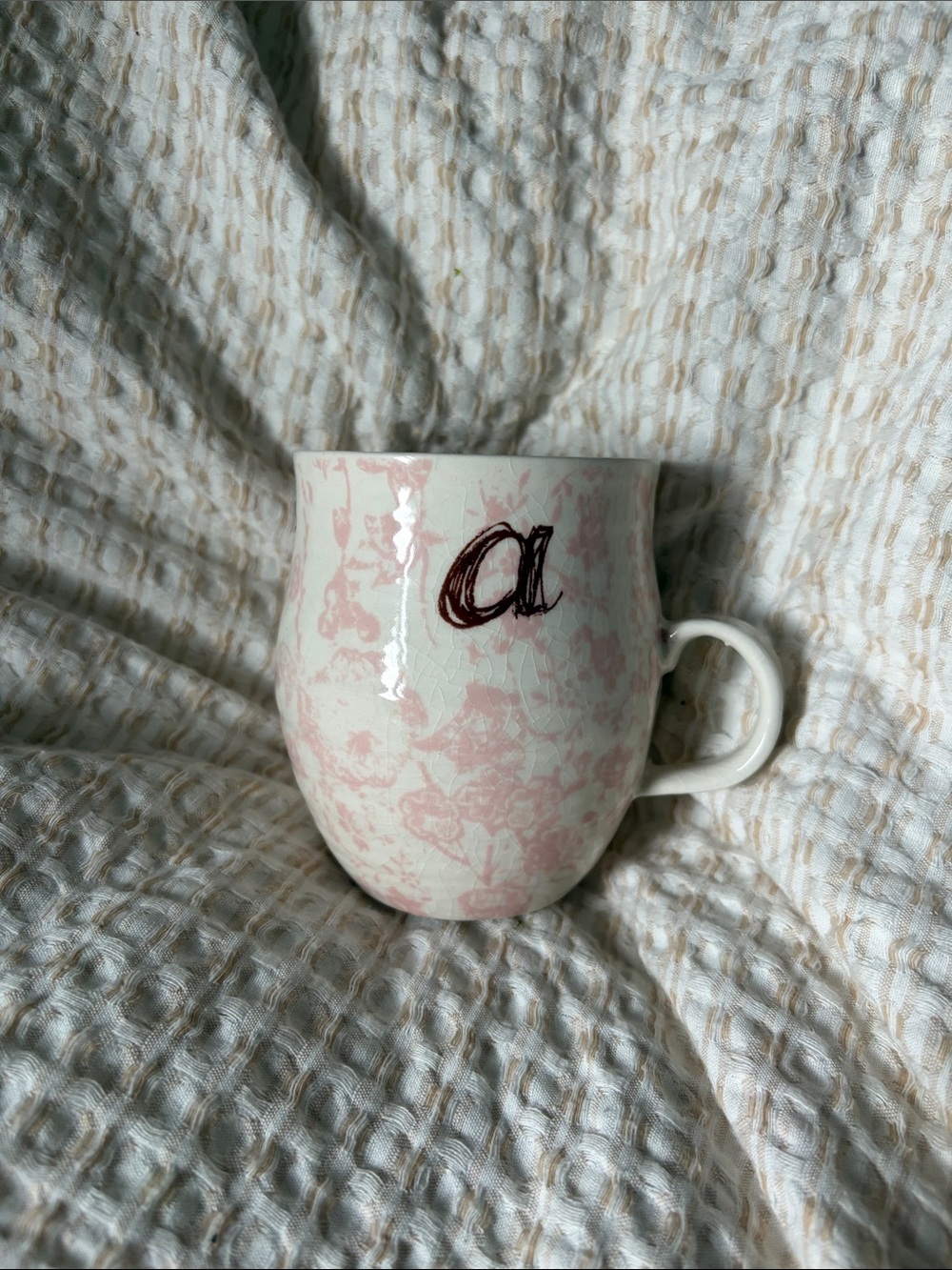Anthropologie Homegrown Monogram Initial Mug A